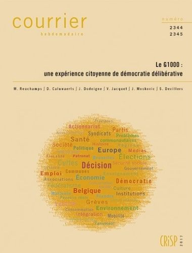 Emprunter Courrier Hebdomadaire N° 2344-2345 : Le G1000 : une expérience citoyenne de démocratie délibérative livre