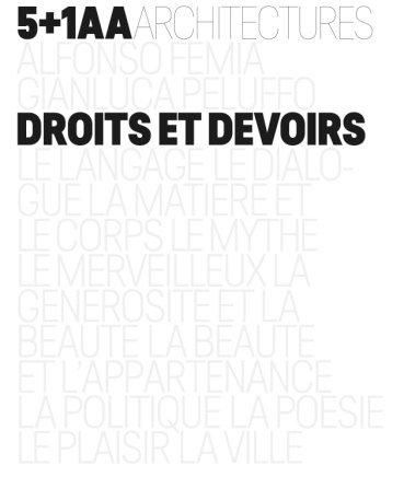 Emprunter 5+1 AA Architectures. Droits et devoirs livre