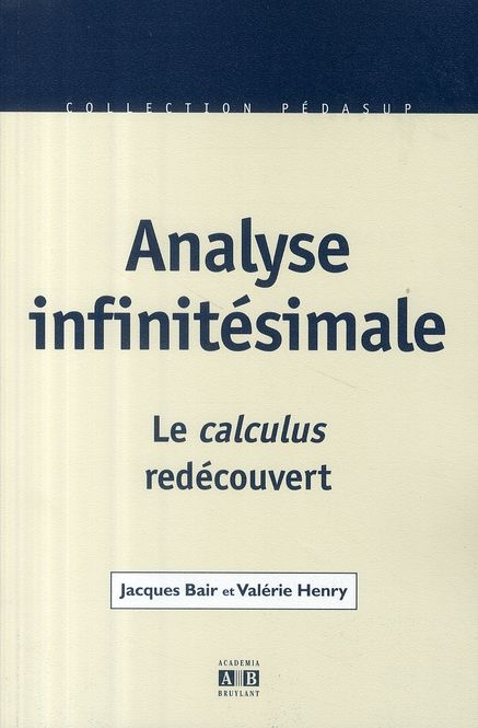 Emprunter Analyse infinitésimale. Le calculus redécouvert livre