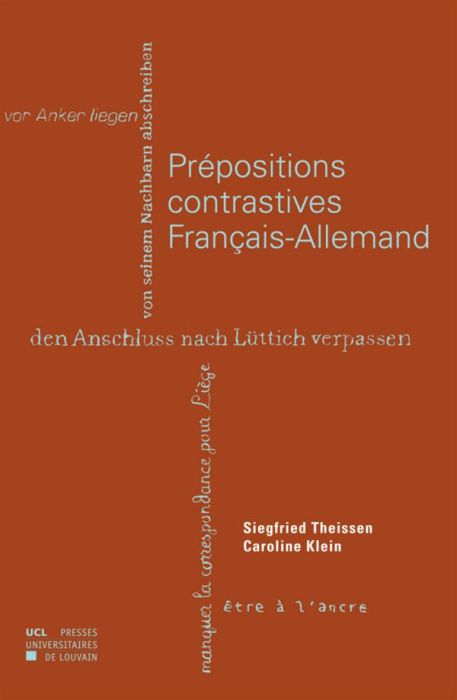 Emprunter Prépositions contrastives français-allemand livre