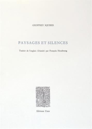 Emprunter Paysages et silences livre