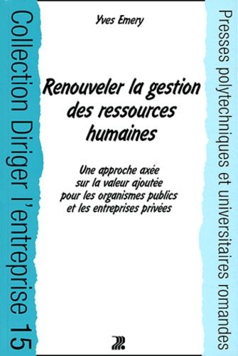 Emprunter Renouveler la gestion des ressources humaines livre