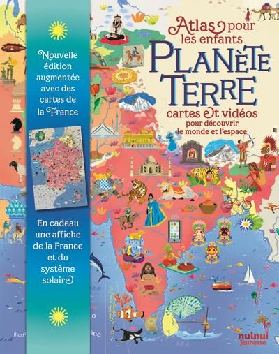 Emprunter Planète Terre. Atlas pour les enfants, cartes et vidéos pour découvrir l'espace et le monde. Avec un livre