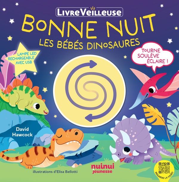 Emprunter Bonne nuit les bébés dinosaures. Livre veilleuse livre