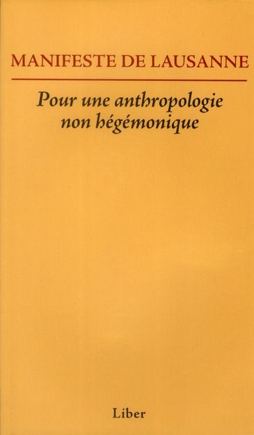 Emprunter Manifeste de Lausanne. Pour une anthropologie non hégémonique livre