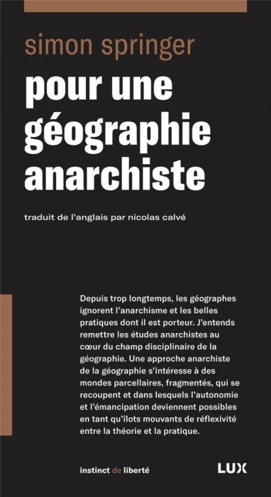 Emprunter Pour une géographie anarchiste livre