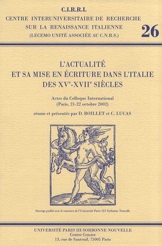 Emprunter L'actualité et sa mise en écriture dans l'Italie des XVe-XVIIe siècles livre