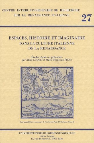 Emprunter Espaces, histoire et imaginaire dans la culture italienne de la Renaissance livre