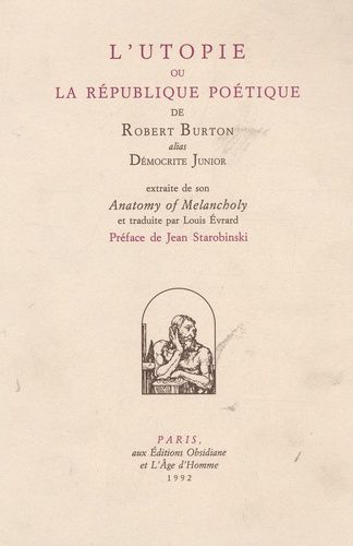 Emprunter L'utopie ou la République poétique livre