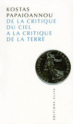 Emprunter DE LA CRITIQUE DU CIEL A LA CRITIQUE DE LA TERRE livre