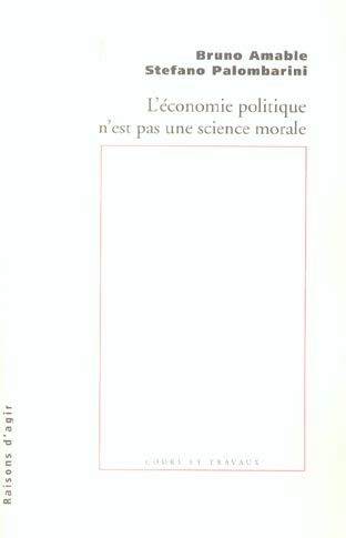 Emprunter L'économie politique n'est pas une science morale livre