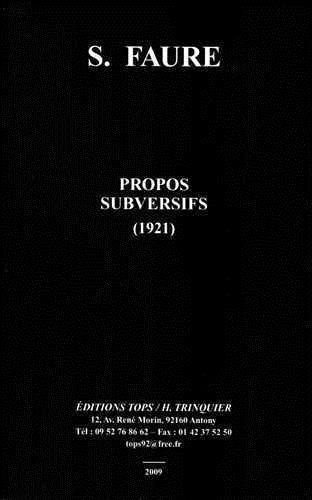 Emprunter Propos subversifs (1921) livre