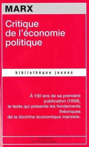 Emprunter Critique de l'économie politique livre