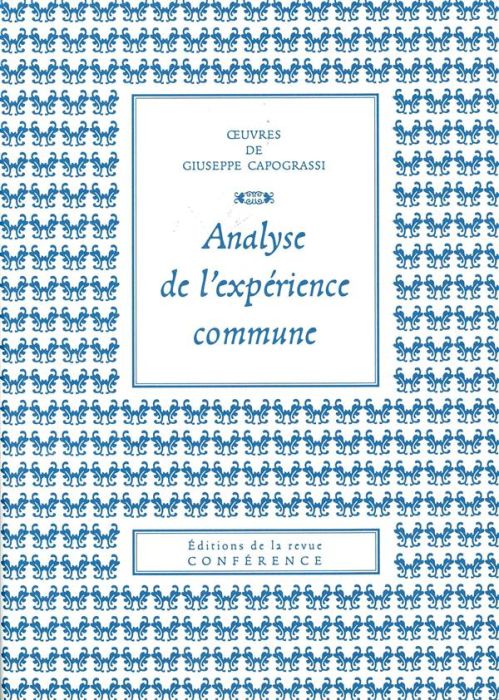 Emprunter Analyse de l'expérience commune livre