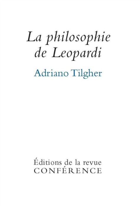 Emprunter La philosophie de Léopardi livre