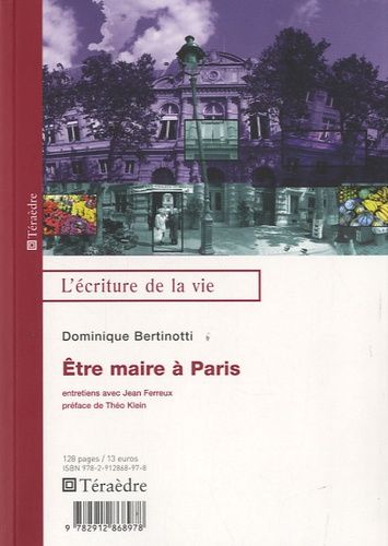 Emprunter Etre maire à Paris livre