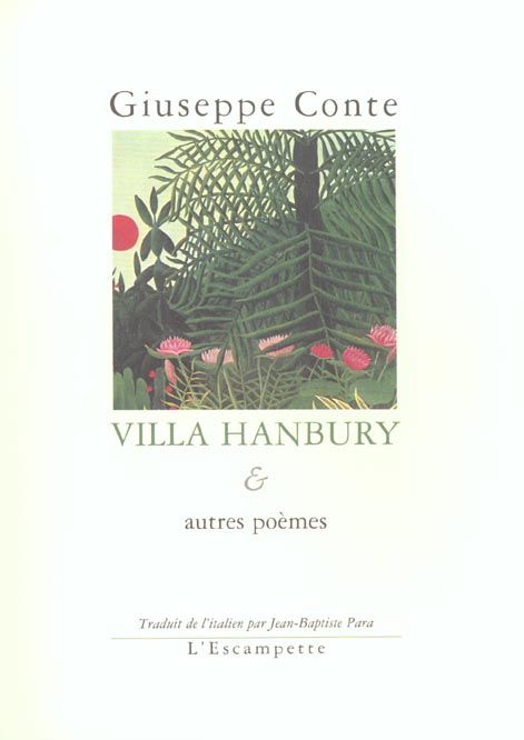 Emprunter Villa hanbury et autres poèmes livre