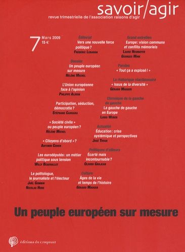 Emprunter Savoir/Agir N° 7, Mars 2009 : Un peuple européen sur mesure livre