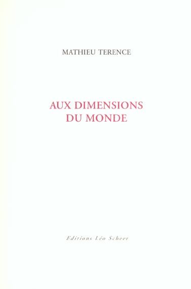 Emprunter Aux dimensions du monde livre