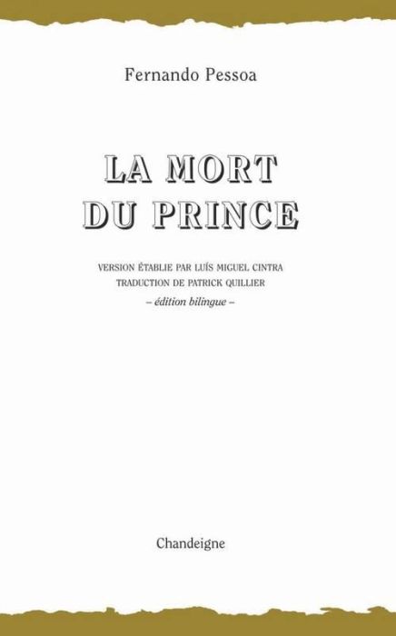 Emprunter La Mort du Prince. Edition bilingue français-portugais livre