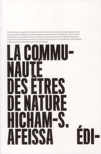 Emprunter La communauté des êtres de nature livre