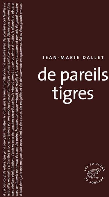 Emprunter De pareils tigres livre