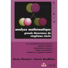 Emprunter Analyse mathématique. Grands théorèmes du vingtième siècle livre