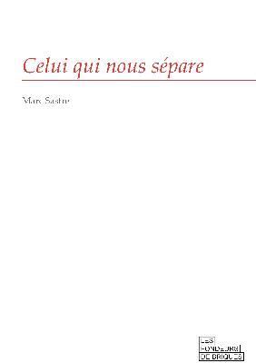 Emprunter Celui qui nous sépare. Avec 1 CD audio livre