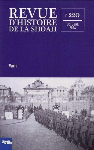 Emprunter Revue d'histoire de la Shoah N° 220, octobre 2024 livre