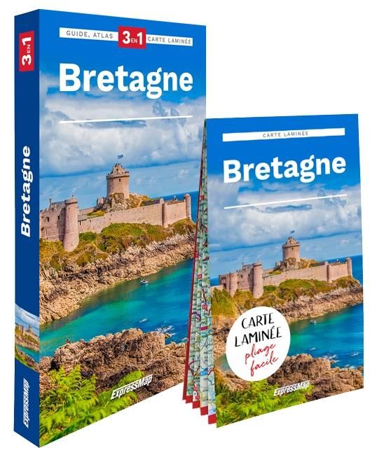 Emprunter Bretagne. Guide + Atlas + Carte laminée 1/320 000, Edition 2023 livre