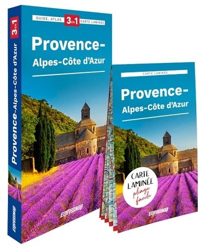 Emprunter Provence-Alpes-Côte d'Azur. Guide + Atlas + Carte laminée 1/300 000 livre