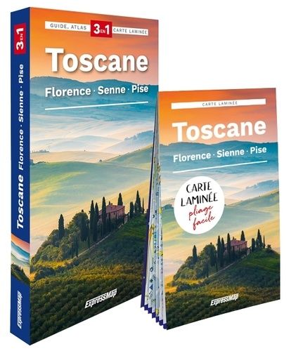 Emprunter Toscane. Florence, Sienne, Pise. Guide + Atlas + Carte laminée 1/600 000, Edition 2023 livre