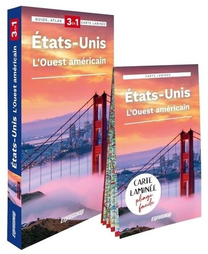 Emprunter États-Unis. L'Ouest américain - Guide + Atlas + Carte laminée 1/4 750 000, Edition 2024 livre