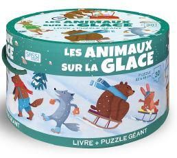 Emprunter Les animaux sur la glace. 1 puzzle géant + 1 livre livre