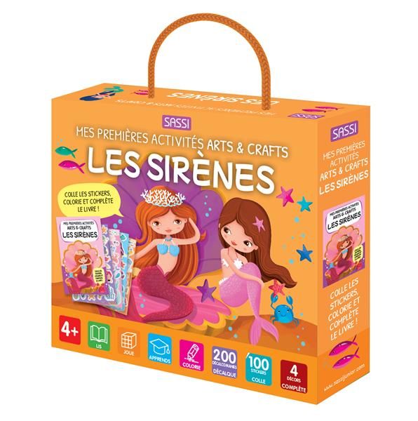 Emprunter Les Sirènes. Coffret avec 1 stylo spécial décalquage, 4 décors à compléter, 100 stickers et 200 déca livre