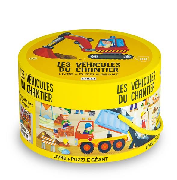 Emprunter Les véhicules du chantier. Livre + Puzzle géant 30 pièces livre