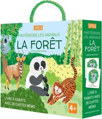 Emprunter Protégeons les animaux : La forêt. Coffret avec 1 livre à rabats et 28 cartes mémo livre