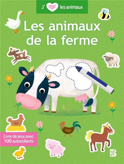 Emprunter Les animaux de la ferme. Livre de jeu avec 100 autocollants livre