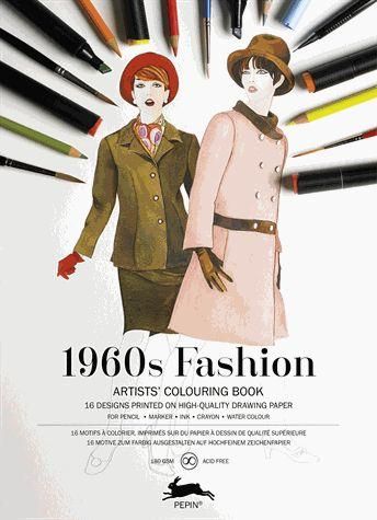 Emprunter 1960s Fashion. 16 motifs à colorier livre