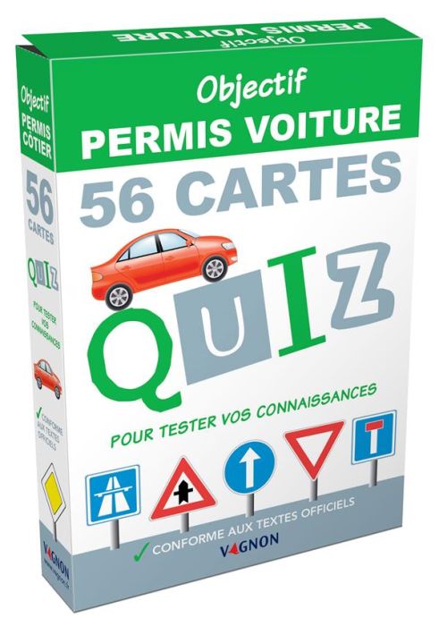 Emprunter OBJECTIF PERMIS VOITURE - 56 CARTES QUIZ POUR TESTER VOS CONNAISSANCES livre