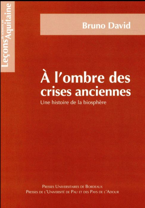 Emprunter A l'ombre des crises anciennes. Une histoire de la biosphère livre