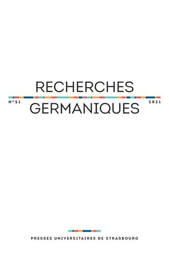 Emprunter Recherches germaniques N° 51/2021 livre