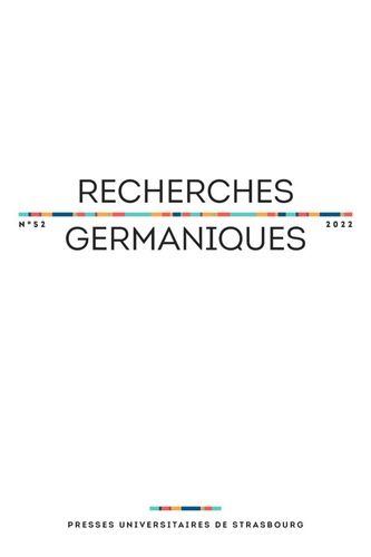 Emprunter Recherches germaniques N° 52/2022 livre