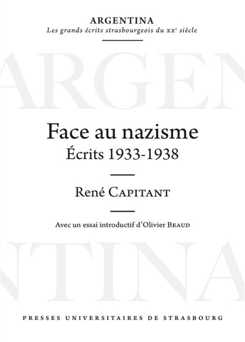 Emprunter Face au Nazisme. Ecrits 1933-1938 livre