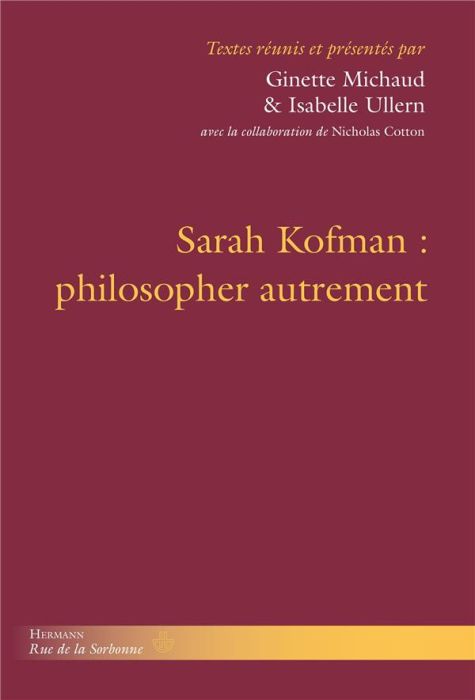 Emprunter Sarah Kofman : philosopher autrement livre