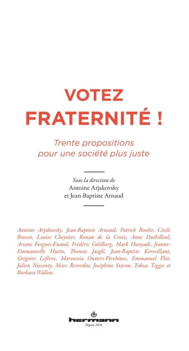 Emprunter Votez fraternité ! Trente propositions pour une société plus juste livre