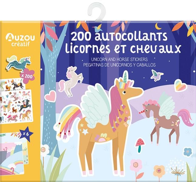 Emprunter 200 autocollants licornes et chevaux livre