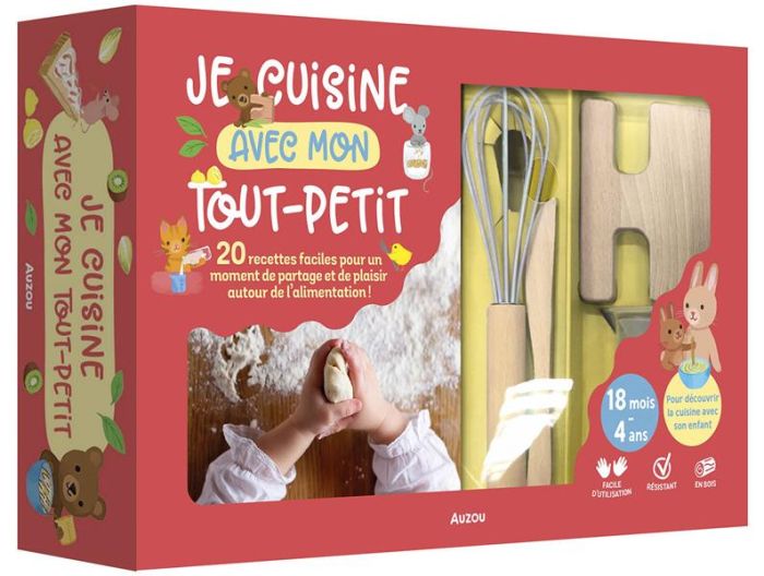 Emprunter Je cuisine avec mon tout-petit. Avec 3 verres mesureurs, 1 couteau à étaler en bois, 1 fouet, 1 coup livre