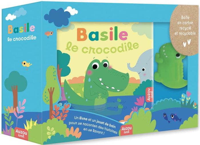 Emprunter Basile le crocodile. Un jouet de bain offert livre