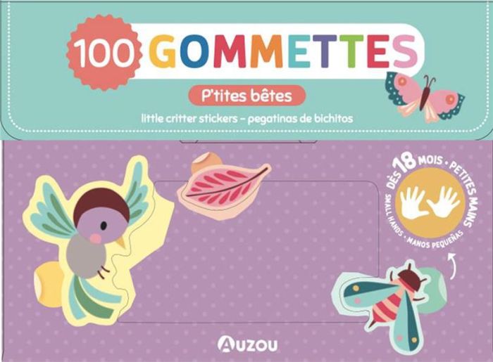 Emprunter P'tites bêtes. 100 gommettes livre